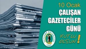 ''10 ocak dünya çalışan gazeteciler günü kutlu olsun''