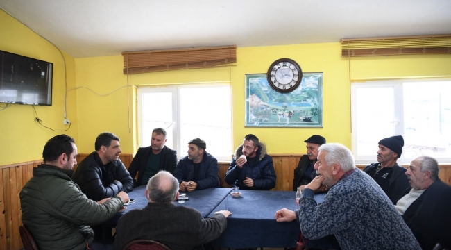 BAŞKAN KOCAMAN AVLUBURUN’DA KAR MESAİSİNDE