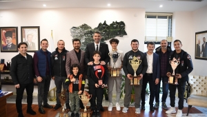 BAŞKAN KOCAMAN MOTOSİKLET KULÜBÜNÜ KABUL ETTİ
