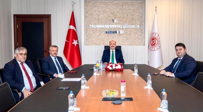 ÇALIŞMA BAKANI BİLGİN’İ ZİYARET ETTİLER