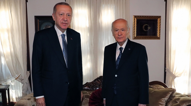 Cumhurbaşkanı Erdoğan, MHP Genel Başkanı Bahçeli ile bir araya geldi