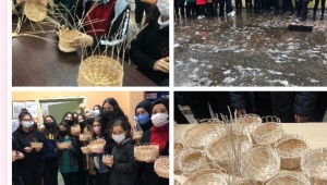 Kız Meslek Lisesi Öğrencileri Sepet Örmeyi Öğrendi