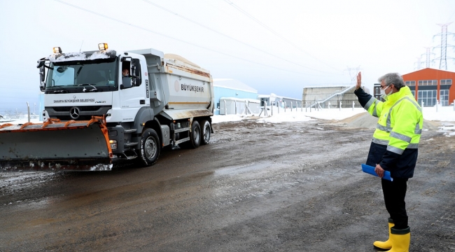 Sakarya Büyükşehir 7/24 kar nöbetinde