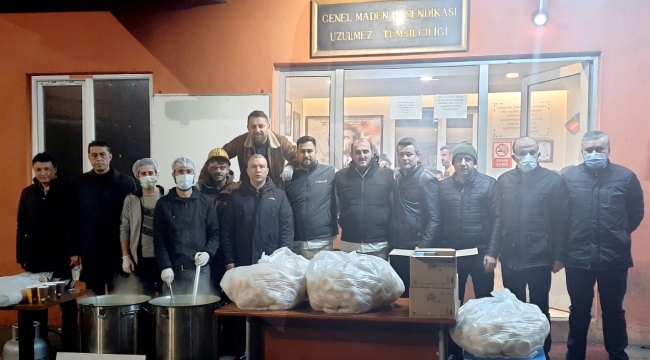 GMİS'ten madenciye çorba ikramı