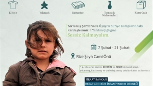 Milli İrade Platformu Rize Temsilciliği'nden Suriye'ye yardım çağrısı