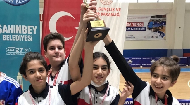 SANKO Okulları öğrencileri masa tenisinde il dördüncüsü oldu
