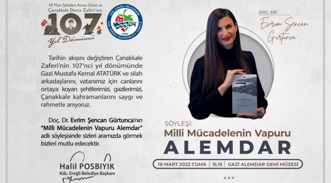 ‘MİLLİ MÜCADELENİN VAPURU ALEMDAR’ SÖYLEŞİSİNE DAVETLİSİNİZ