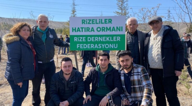 RİDEF Ankara'da Rize'liler Hatıra Ormanı Kurdu