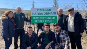 RİDEF Ankara'da Rize'liler Hatıra Ormanı Kurdu
