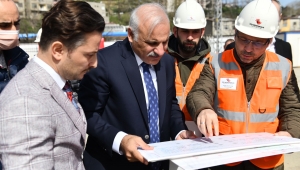 Otogar inşaatı hızla yükseliyor