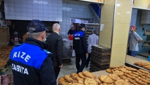 RİZE BELEDİYESİNDEN MARKETLER, EKMEK FIRINI VE UNLU MAMÜL İŞLETMELERİNE DENETİM