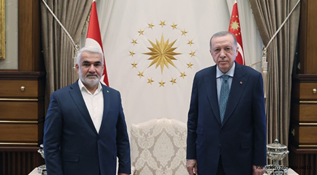 Cumhurbaşkanı Erdoğan, HÜDA PAR Genel Başkanı Yapıcıoğlu'nu kabul etti