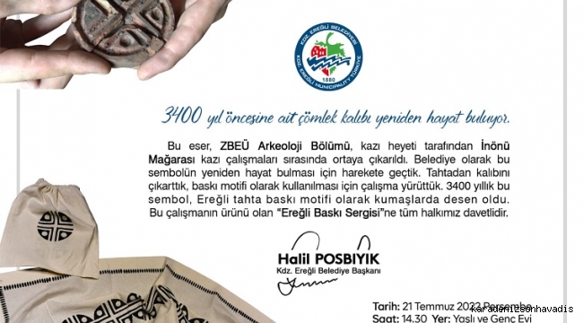 3400 Yıllık Baskı Kalıbı Yeniden Hayat Buluyor