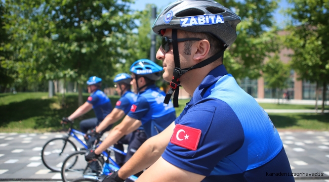Bisikletli tim yollarda: ‘Mavi yolun’ güvenliği Büyükşehir için önemli