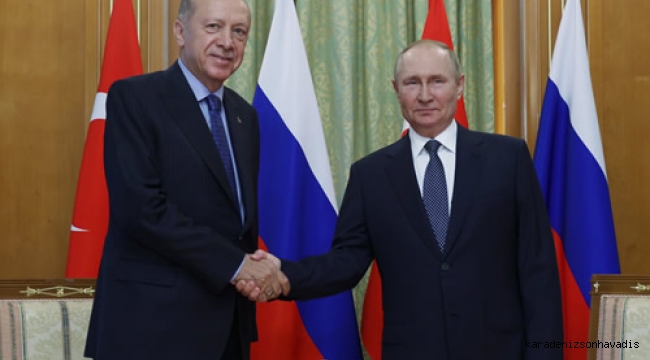 Cumhurbaşkanı Erdoğan, Rusya Devlet Başkanı Putin ile bir araya geldi