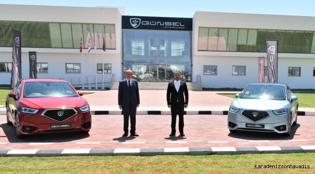Cumhurbaşkanı Ersin Tatar, KKTC'nin yerli otomobili GÜNSEL'i ziyaret etti