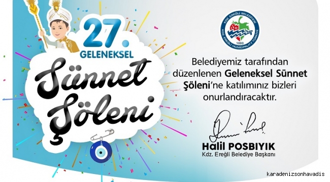 Kdz. Ereğli Belediyesi’nden 27. Sünnet Şöleni