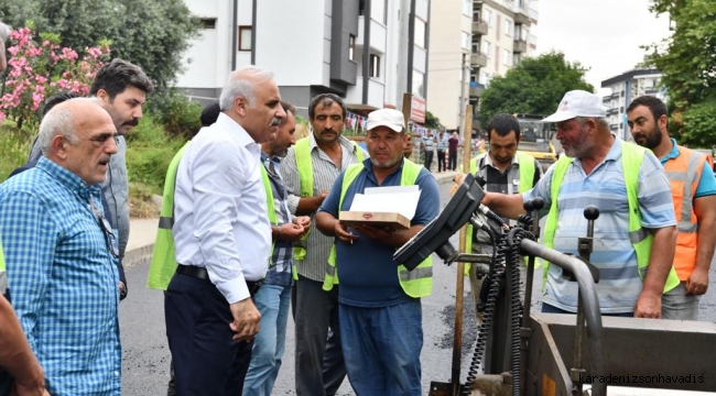 TRABZON BÜYÜKŞEHİR’DE İŞÇİLERİN YÜZÜ GÜLÜYOR