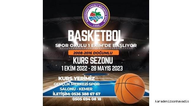 Kdz.Ereğli Belediyespor, Basketbol Okulu Açılıyor 