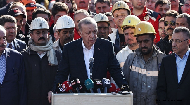 Cumhurbaşkanı Erdoğan, Amasra'daki maden ocağında açıklamalarda bulundu