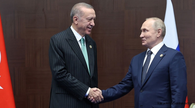 Cumhurbaşkanı Erdoğan, Rusya Devlet Başkanı Putin ile Astana'da bir araya geldi