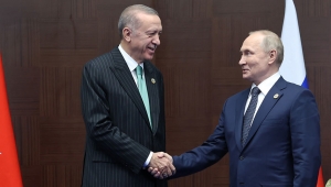 Cumhurbaşkanı Erdoğan, Rusya Devlet Başkanı Putin ile Astana'da bir araya geldi