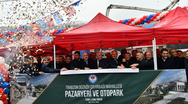 ‘DÜZKÖY PAZARYERİ VE OTOPARK PROJESİ’NİN TEMELİ TÖRENLE ATILDI