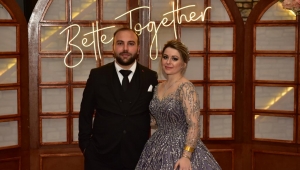 Mühendis çiftler Aleyna ve Halil nişanlandı