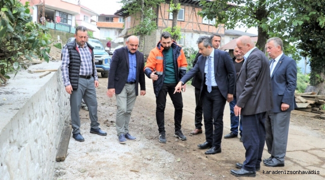 RİZE’DE KÖY YOLLARINA 40 BİN METRE PARAPET DUVAR YAPILDI