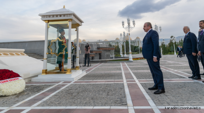 TBMM BAŞKANI ŞENTOP, TÜRKMENİSTAN'DA ZİYARETLERDE BULUNDU