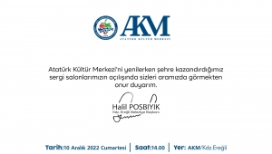 Akm’de 2 Yeni Sergi Salonu, Cumartesi Günü Açılıyor