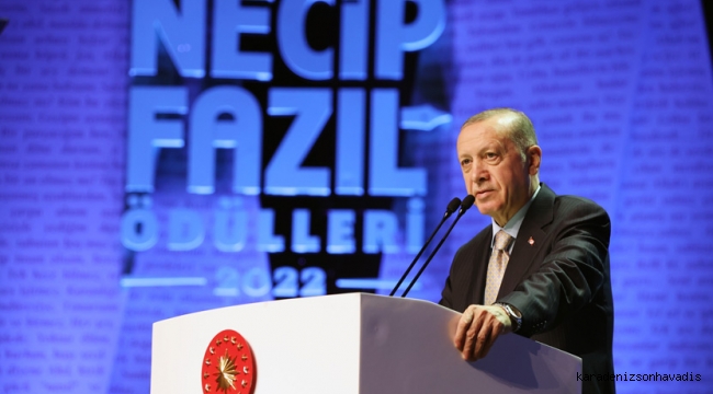 Cumhurbaşkanı Erdoğan, Necip Fazıl Ödülleri Töreni’ne katıldı