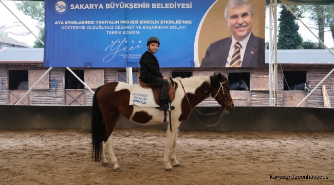 İlk at binme deneyimini Büyükşehir’le yaşadılar