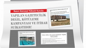 Yapılan gazetecilik değil, kötüleme kampanyası ve itibar suikastıdır