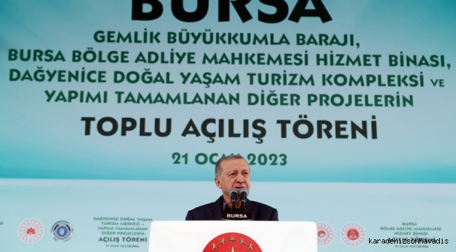 Cumhurbaşkanı Erdoğan, Bursa'da toplu açılış törenine katıldı