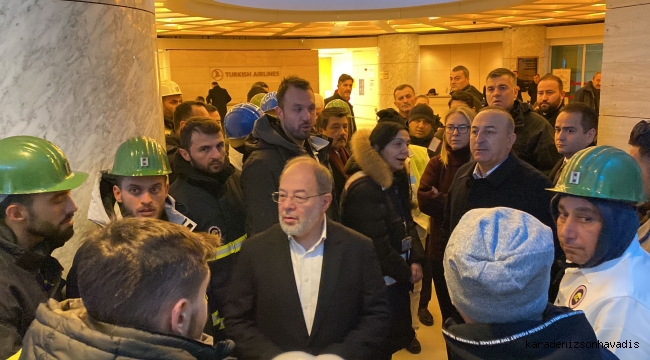 BAKAN ÇAVUŞOĞLU’NDAN MADEN İŞÇİLERİNE TEŞEKKÜR