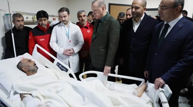 Cumhurbaşkanı Erdoğan, Kilis’te deprem bölgesinde incelemelerde bulundu
