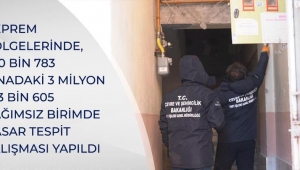 Depremden etkilenen bölgelerde hasar tespit çalışmaları hızla sürüyor