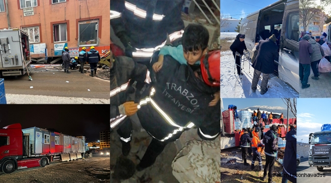 TRABZON TÜM İMKÂNLARIYLA DEPREM BÖLGESİNDE