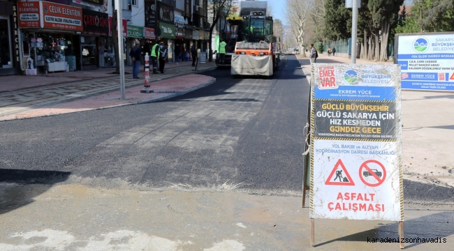 Çark Caddesi şimdi yeni yüzüyle: Kaldırım, yürüyüş yolu ve asfalt tamam