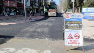 Çark Caddesi şimdi yeni yüzüyle: Kaldırım, yürüyüş yolu ve asfalt tamam