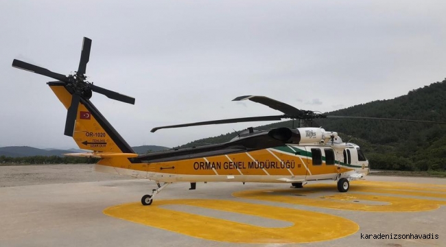 OGM envanterine giren ilk yangın söndürme helikopterlerinin test uçuşu yapıldı