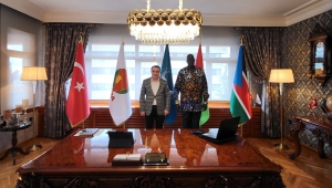 Osman Genç Güney Sudan Cumhuriyeti Generali Garang Mabil Deng Chol ile bir araya geldi.