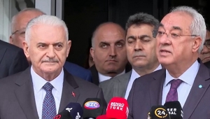 Yıldırım ve Çelik, Aksakal'ı DSP Genel Merkezi'nde ziyaret etti