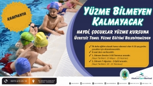 900 çocuğa ücretsiz yüzme kursu