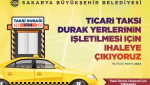 Büyükşehir ticari taksi durak yerlerinin işletilmesi için ihaleye çıkıyor