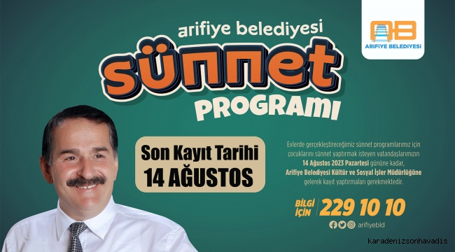 Arifiye Belediyesinden Sünnet Organizasyonu…