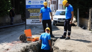 Büyükşehir Belediyesi Sapanca’da devam eden altyapı çalışmalarında sona geldi