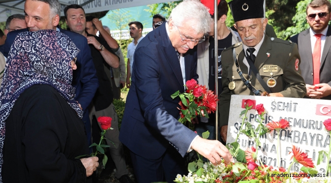 Yüce destanın yıldönümünde şehit polisin kabrinde