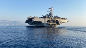 Dünyanın en büyük uçak gemisi USS Gerald R. Ford, QTerminals Antalya Limanı açıklarına demirledi